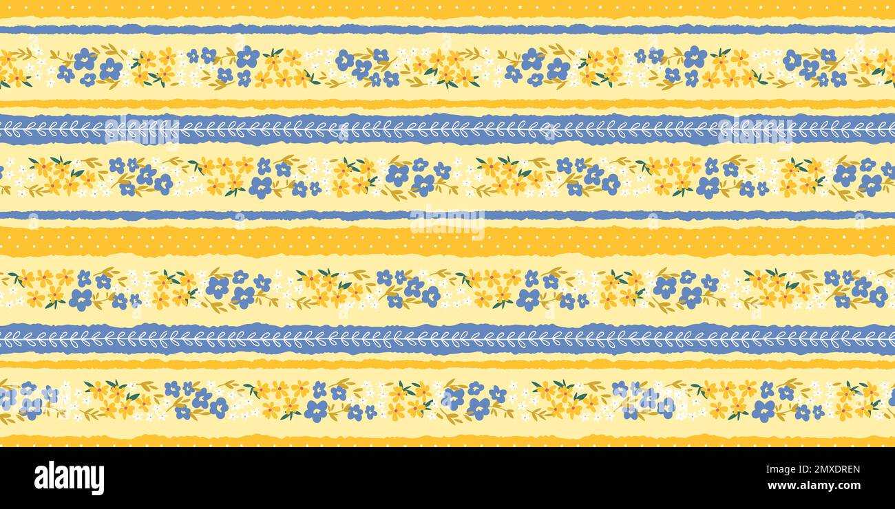 Niedliche Hand gezeichnet ditsy nahtloses Muster, schöne florale Hintergrund, ideal für Textilien, Banner, Tapeten, Umhüllung - Vektordesign Stock Vektor