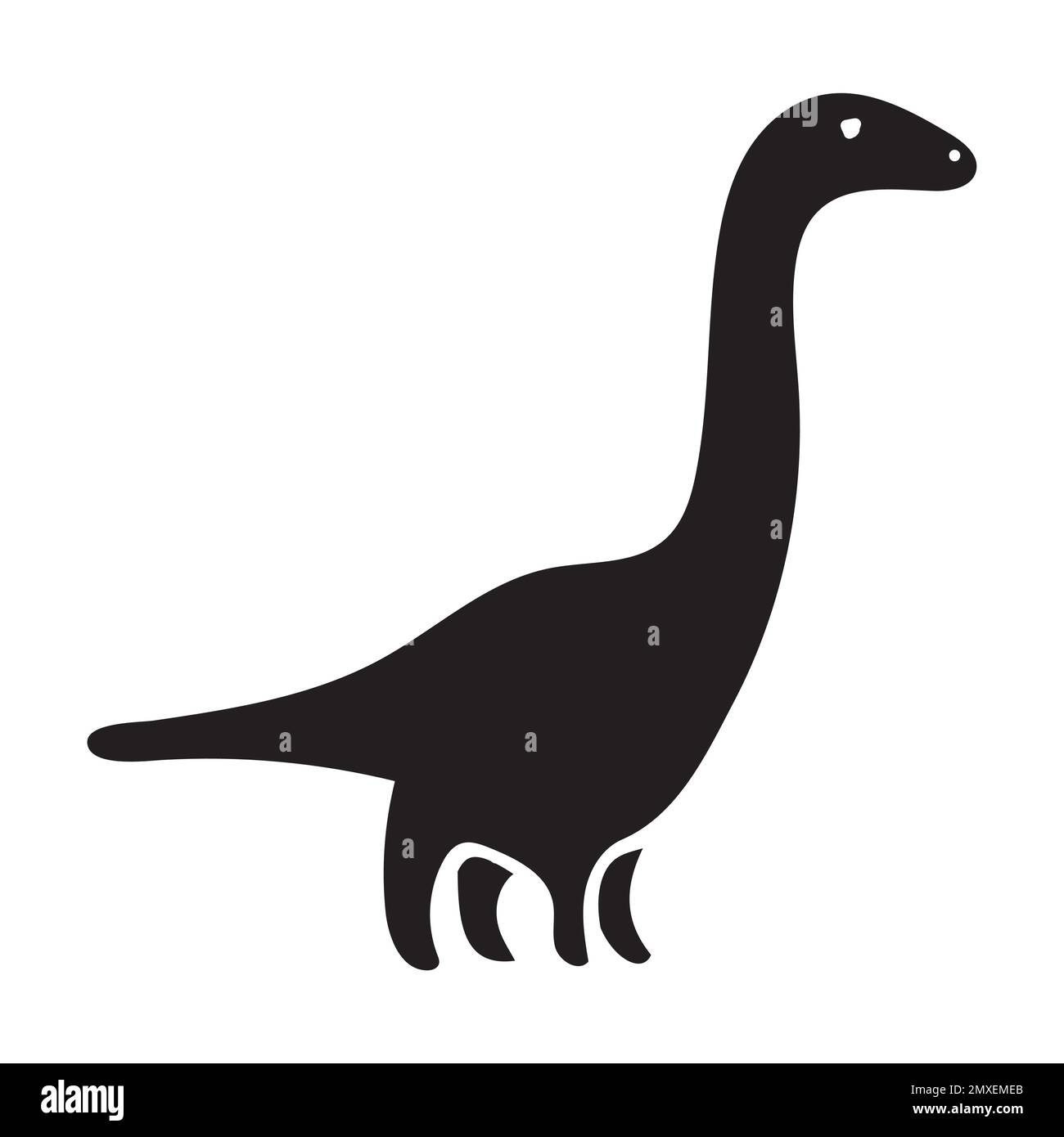 Süßes Dinosaurier-Vektormotiv für Kinder. Handgezeichnete kindliche Paleo-Reptilien-Illustration für skurrile Kunst. Stock Vektor