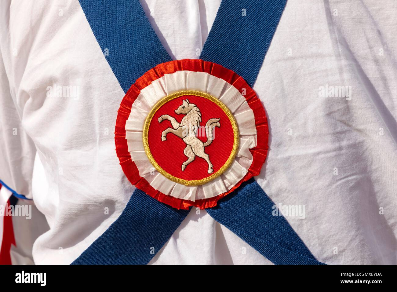 England, Kent, Tenterden, Tenterden Annual Folk Festival, Morris Tänzer, Kostümdetails *** Lokale Beschriftung *** UK,United Kingdom,Great Britain,Britai Stockfoto