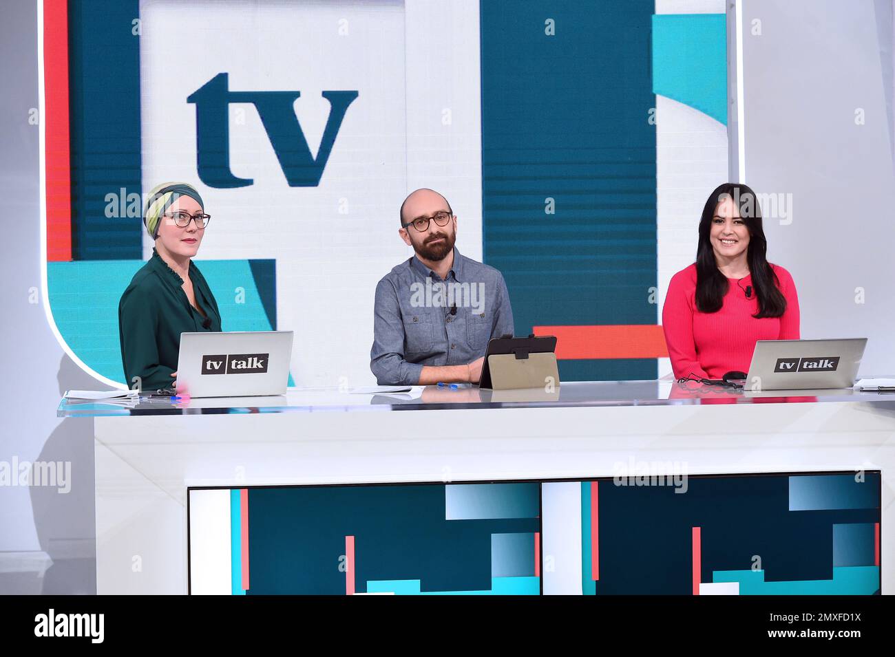 Mailand, Italien. 03. Februar 2023. Mailand, TV Talk - Silvia Motta, Sebastiano Pucciarelli, Cinzia Bancone Credit: Independent Photo Agency/Alamy Live News Stockfoto