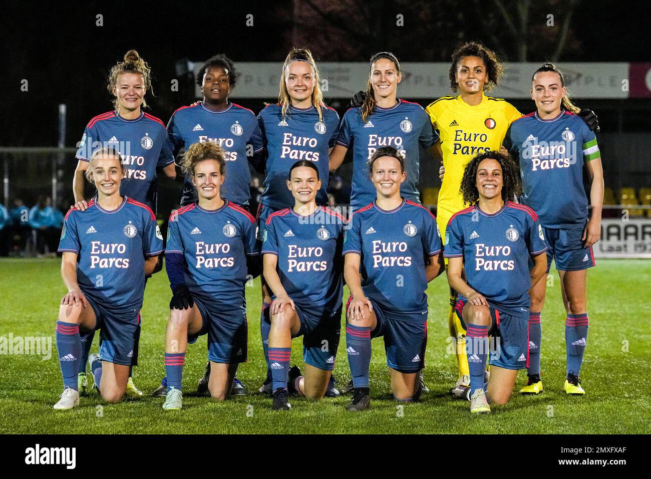 Alkmaar - Spieler von Feyenoord V1 während des Spiels VV Alkmaar V1 gegen Feyenoord V1 am 3. Februar 2023 in Alkmaar, Niederlande. (Kasten Stockfoto