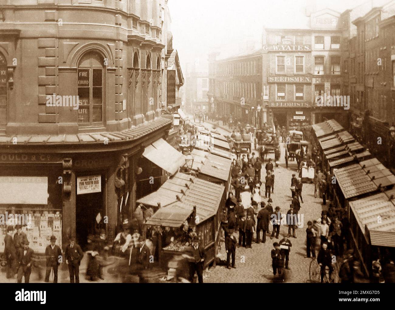 Smithy Door Market, Manchester, Anfang 1900er Stockfoto