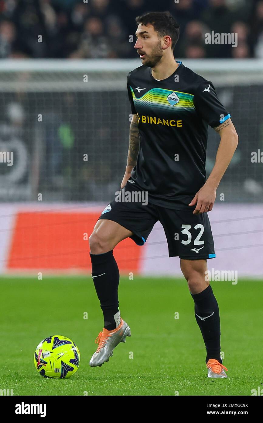 Turin, Italien. 02. Februar 2023. Danilo Cataldi von SS Lazio in Aktion während des Fußballspiels Coppa Italia 2022/23 zwischen dem FC Juventus und der SS Lazio im Allianz Stadium. (Endergebnisse; Juventus 1 | 0 Latium). Kredit: SOPA Images Limited/Alamy Live News Stockfoto