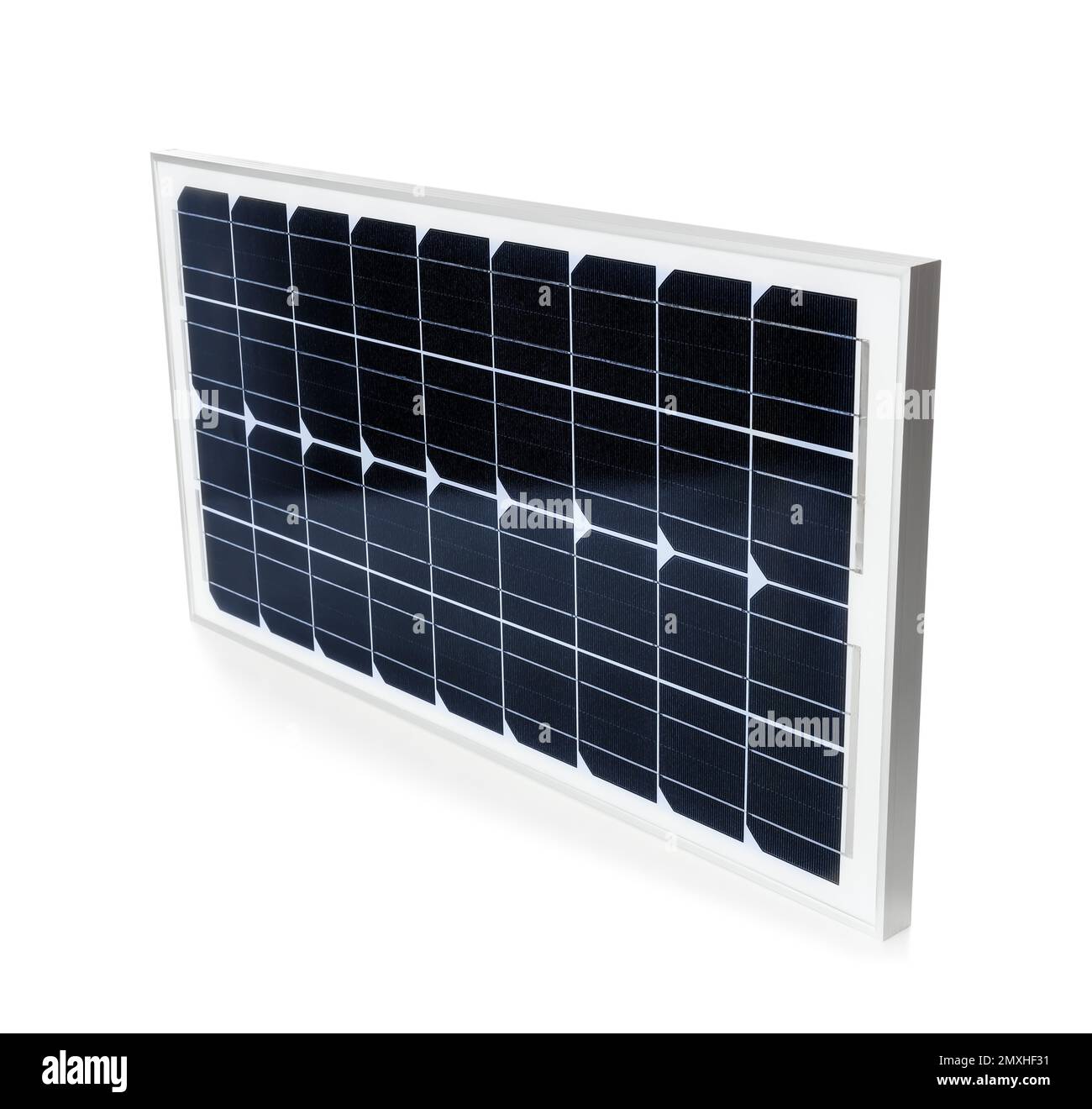 Sonnenkollektor isoliert auf weiß. Alternative Energiequelle Stockfoto