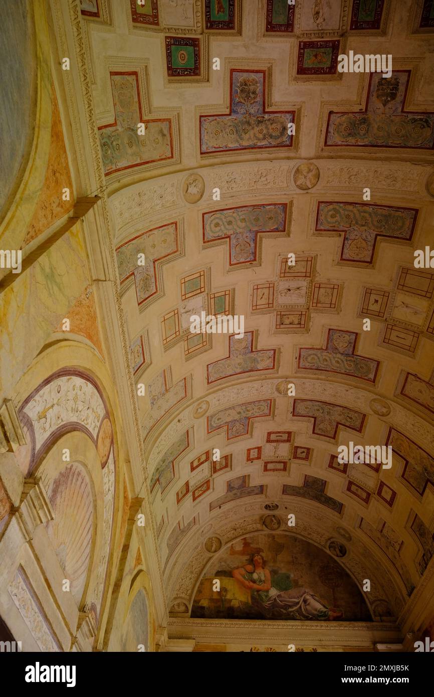 Die Loggia der Musen im Palazzo Te in Mantua, Italien Stockfoto