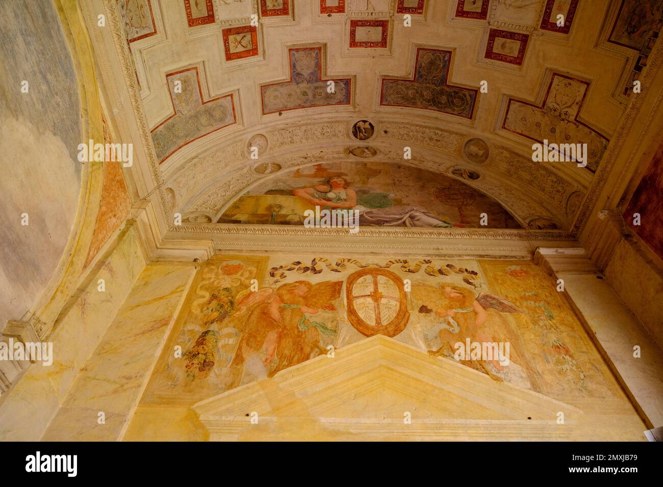 Die Loggia der Musen im Palazzo Te in Mantua, Italien Stockfoto