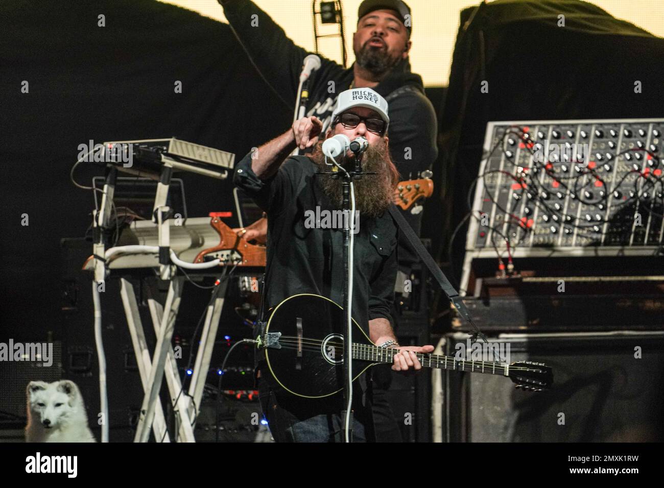 Orlando, Florida, USA, 3. Februar 2023, David Crowder von The Band CROWDER tritt während der TOBYMAC Hits Deep Tour im Amway Center auf. (Foto: Marty Jean-Louis) Kredit: Marty Jean-Louis/Alamy Live News Stockfoto