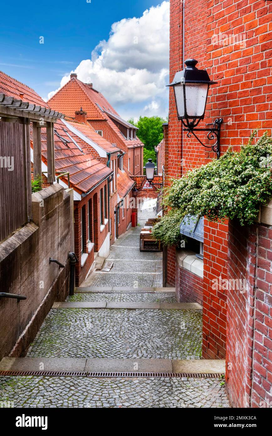 Das Zentrum der Altstadt von Plön, Schleswig Holstein, Deutschland Stockfoto
