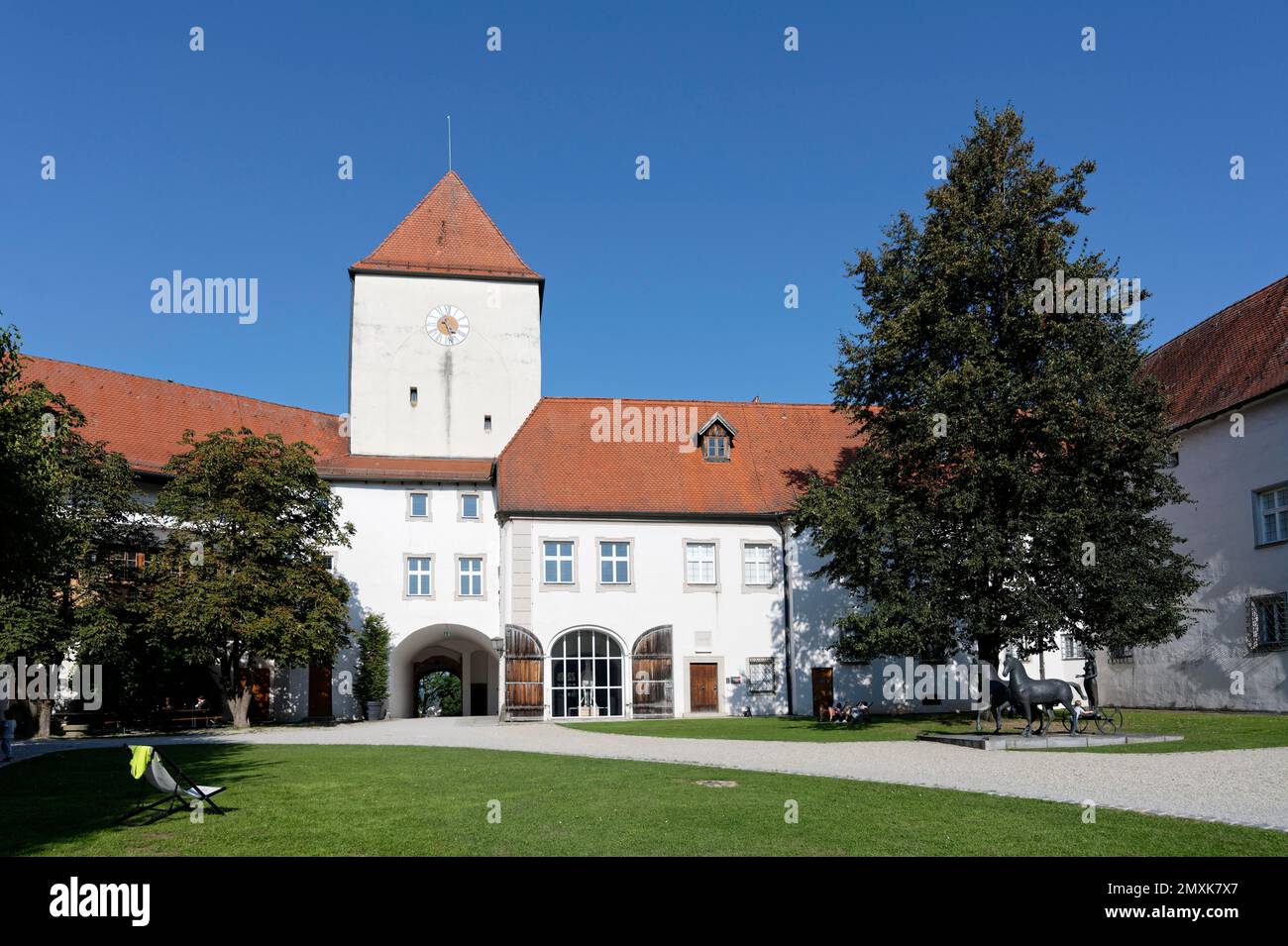 Veste Oberhaus, Schlosshof, Torturm, Oberhaus, Passau, Bayern, Deutschland, Europa Stockfoto