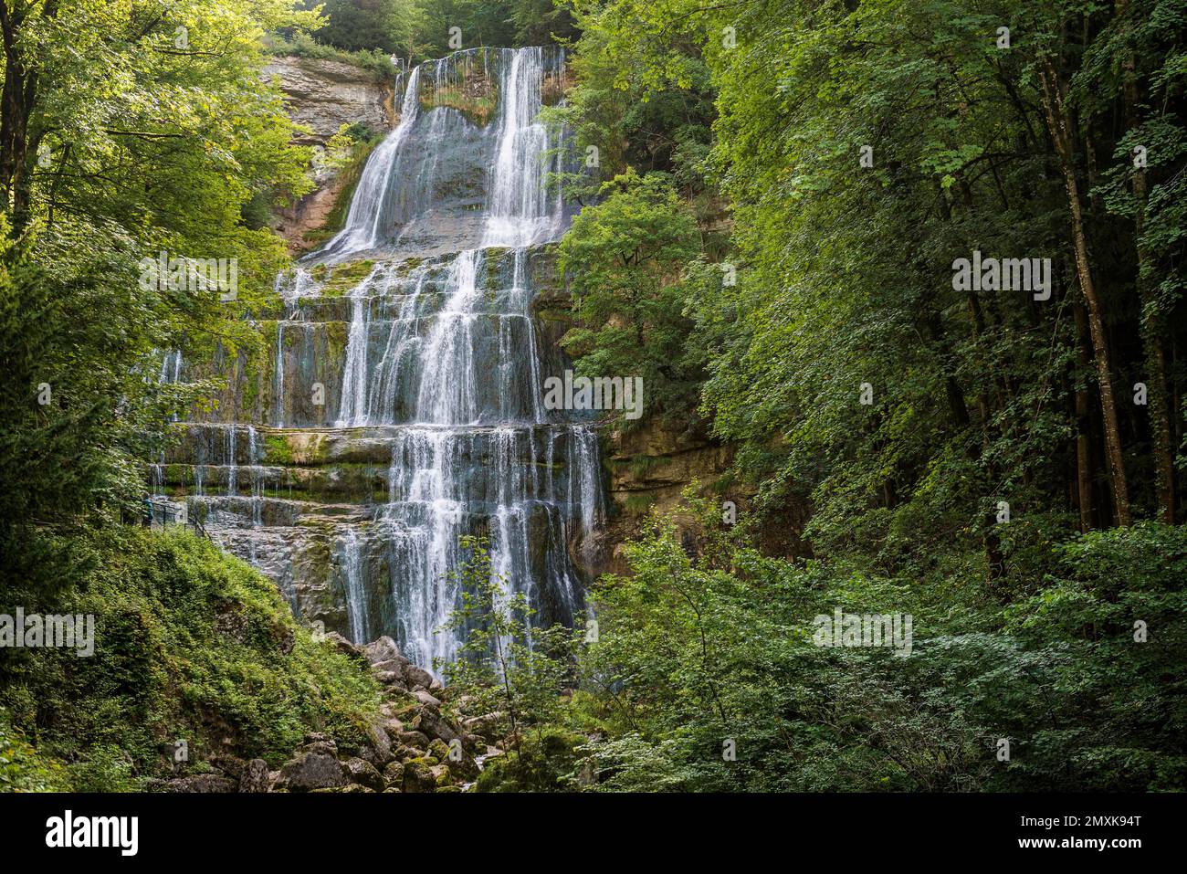 Cascades du Hérisson, Champagnole, Departement Jura, Bourgogne-Franche-Comté, Jura, Frankreich, Europa Stockfoto
