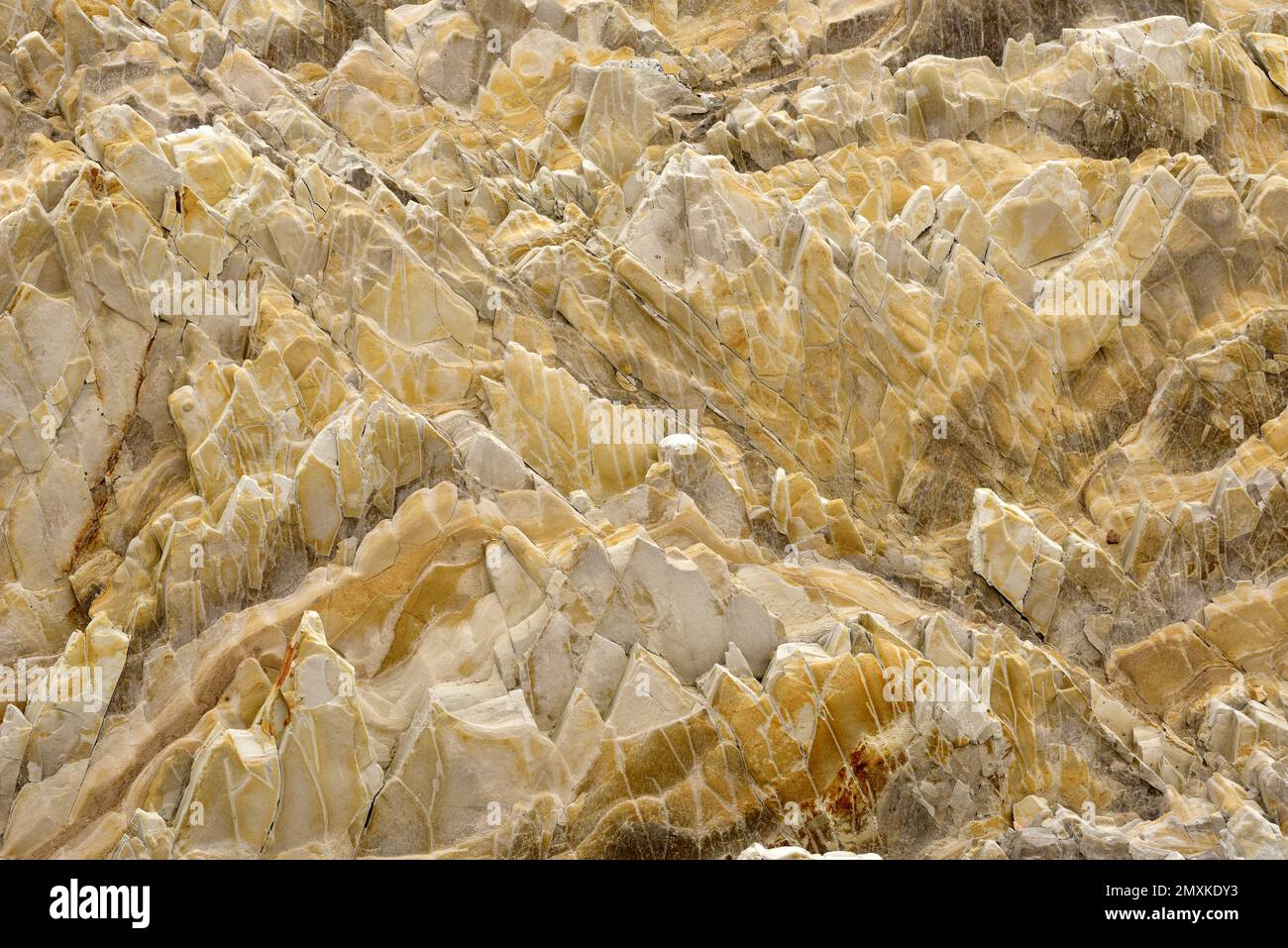 Abstrakte Sandsteinfelsen im Montana de Oro State Park Stockfoto