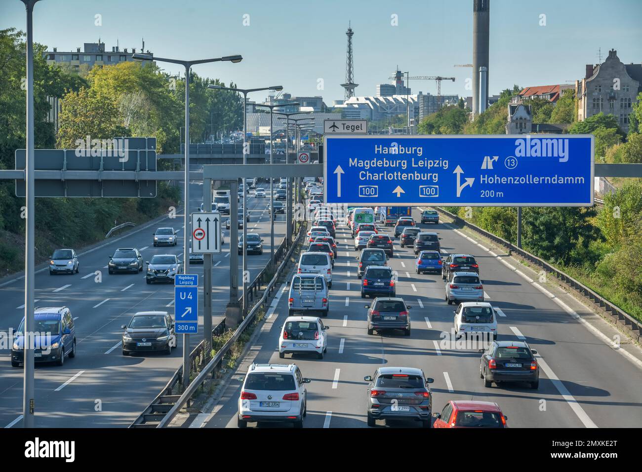 Stadtautobahn A 100, Wilmersdorf, Berlin, Deutschland, Europa Stockfoto