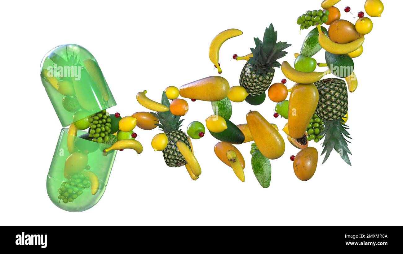 Gesunde Ernährung, konzeptionelle Illustration Stockfoto