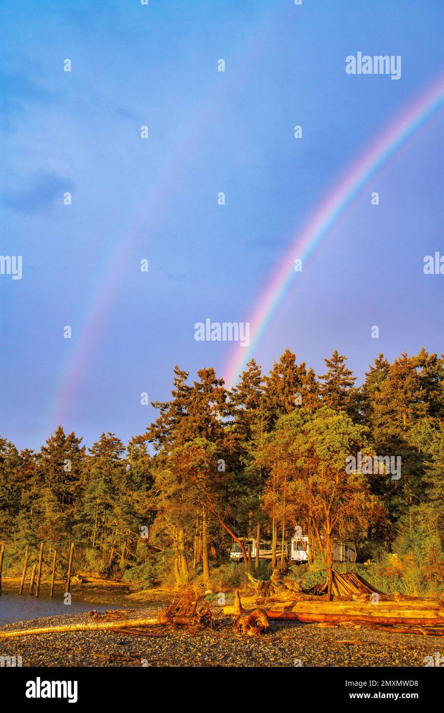 Pazifischer Nordwesten natürlicher Regenbogen (2014) Stockfoto