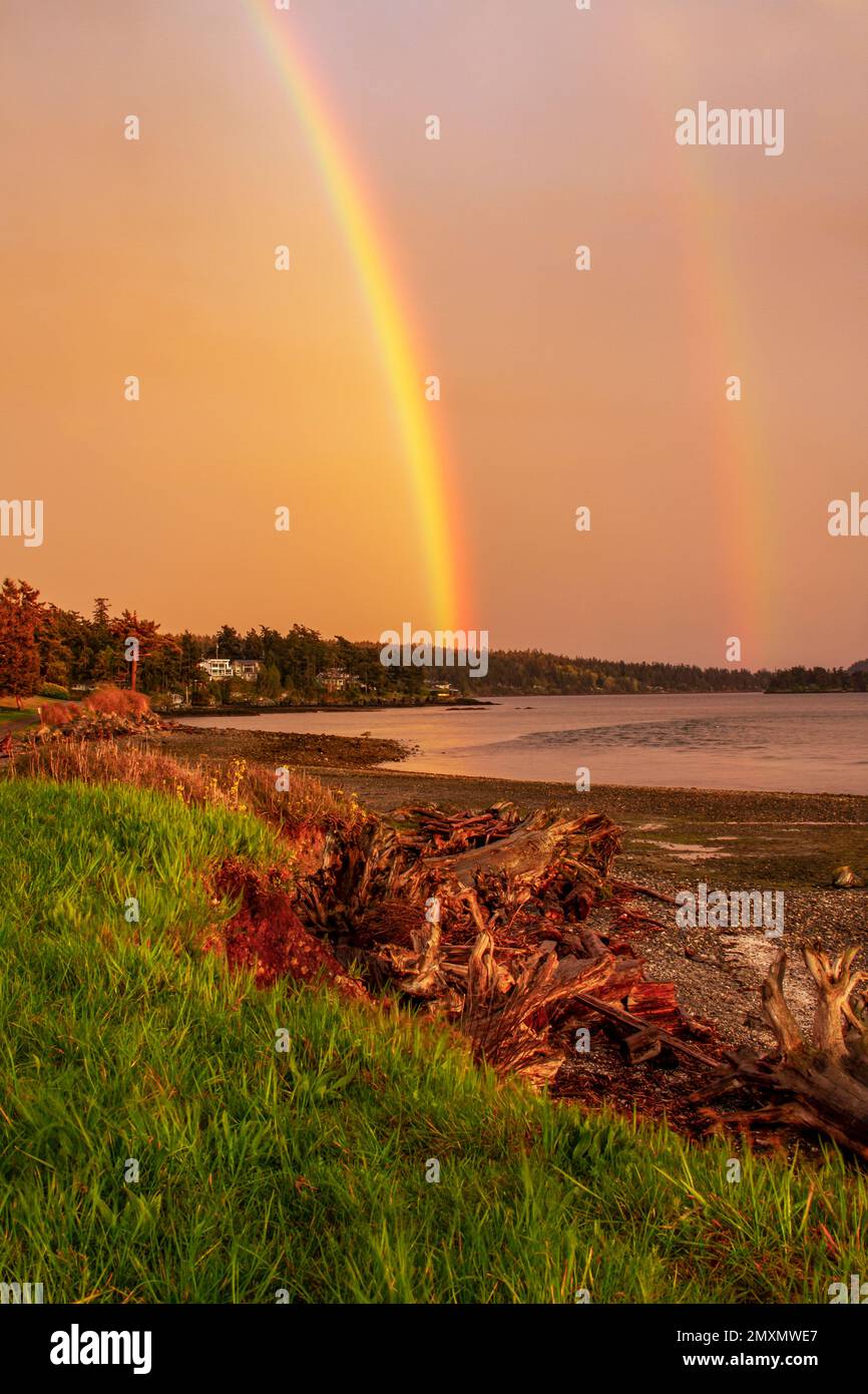 Pazifischer Nordwesten natürlicher Regenbogen (2014) Stockfoto