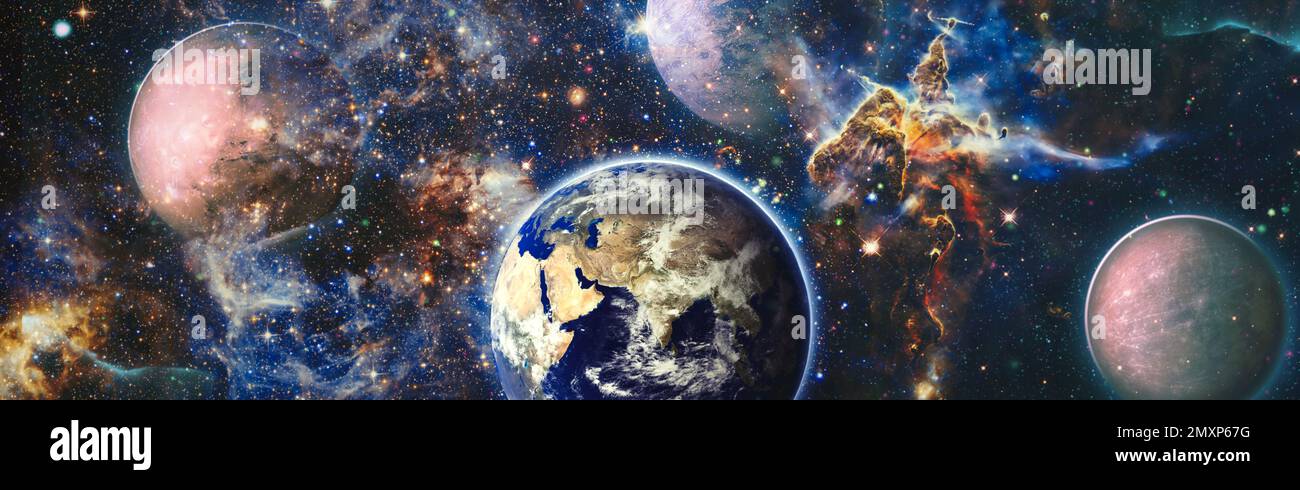 Star Feld in Deep Space viele Lichtjahre weit entfernt von der Erde. Elemente dieses Bild von der NASA eingerichtet Stockfoto