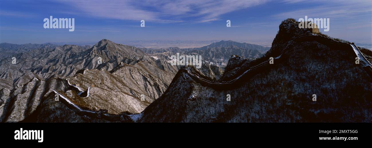 Die Chinesische Mauer in Peking Stockfoto