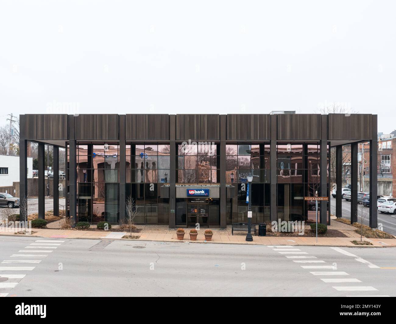 Bauernhof und Sparhaus in Webster Groves Stockfoto