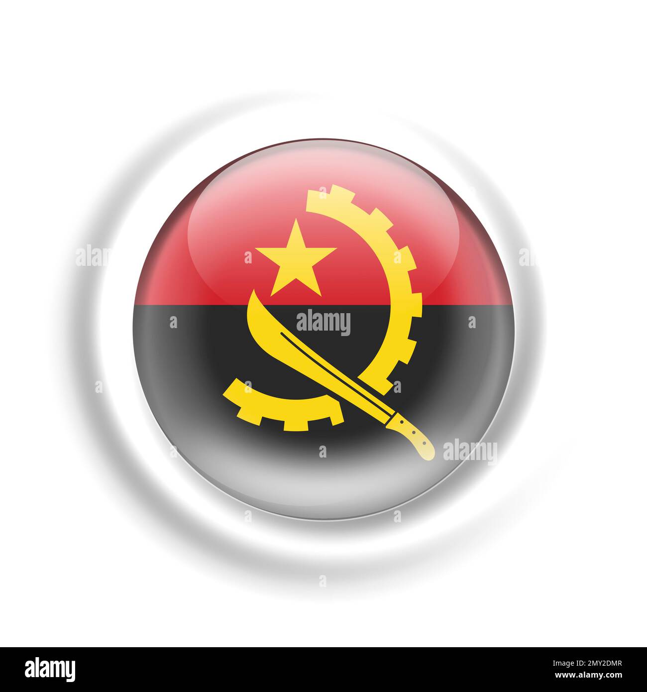 Angola Fahne Stockfoto