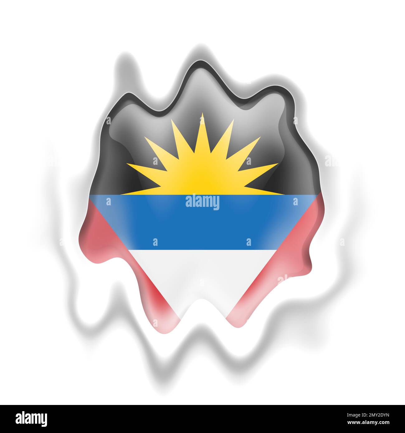 Flagge von Antigua und Barbuda Stockfoto
