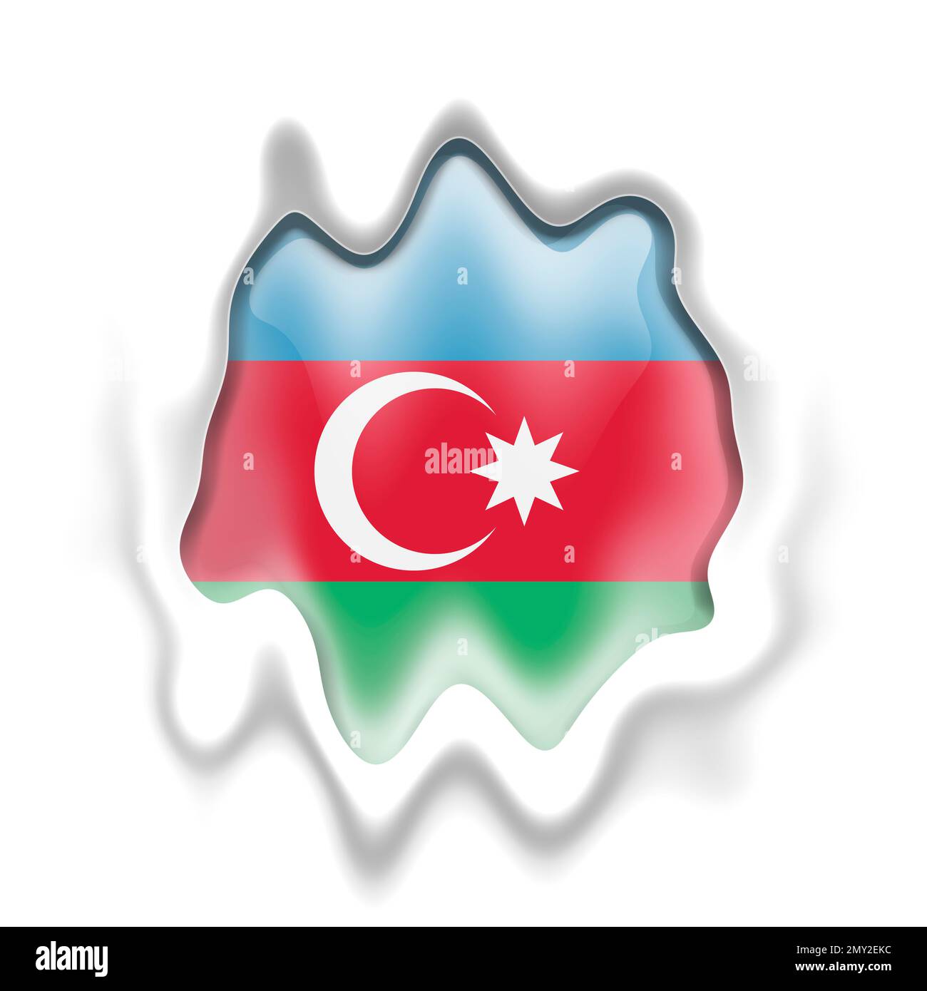 Flagge von Aserbaidschan Stockfoto
