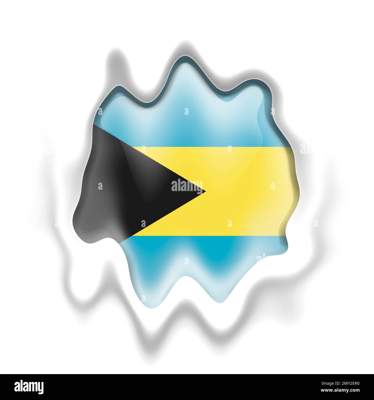 Bahamas Flagge Stockfoto