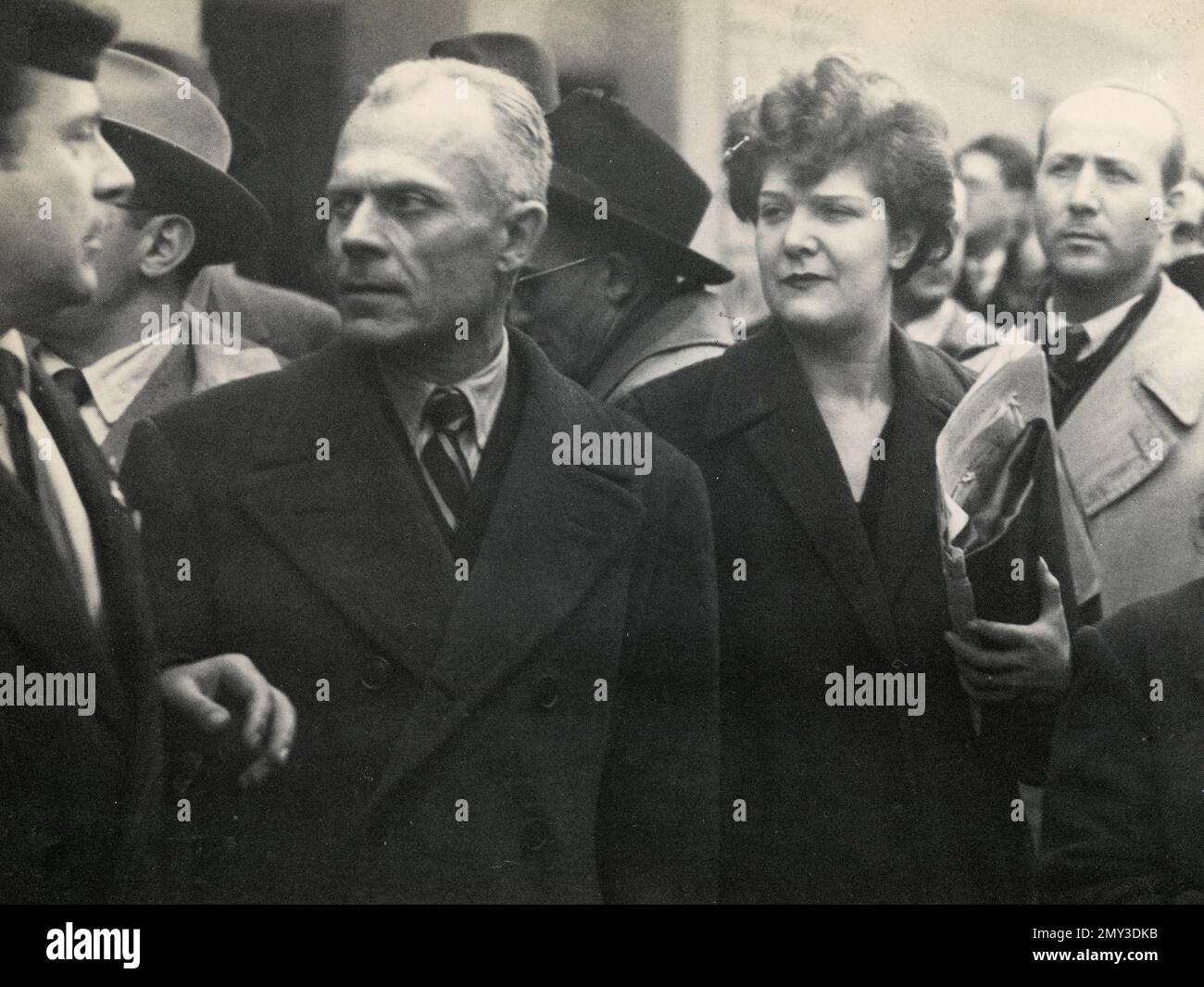 Der italienische Politiker Sandro Pertini und seine Frau Carla Voltolina, Italien 1945 Stockfoto