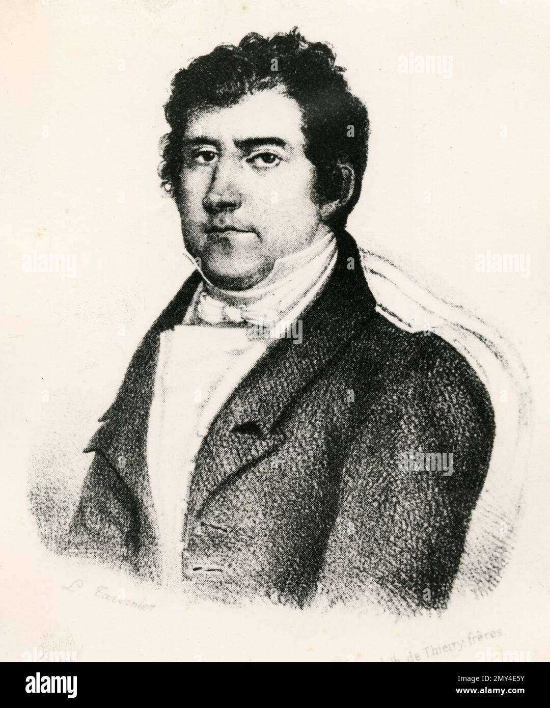 Portrait des venezolanischen Politikers und Außenministers Diego Bautista Urbaneja, 1820er Stockfoto