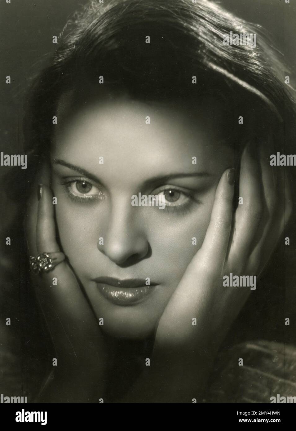 Italienische Filmdarstellerin Elli Parvo, 1940er Stockfoto
