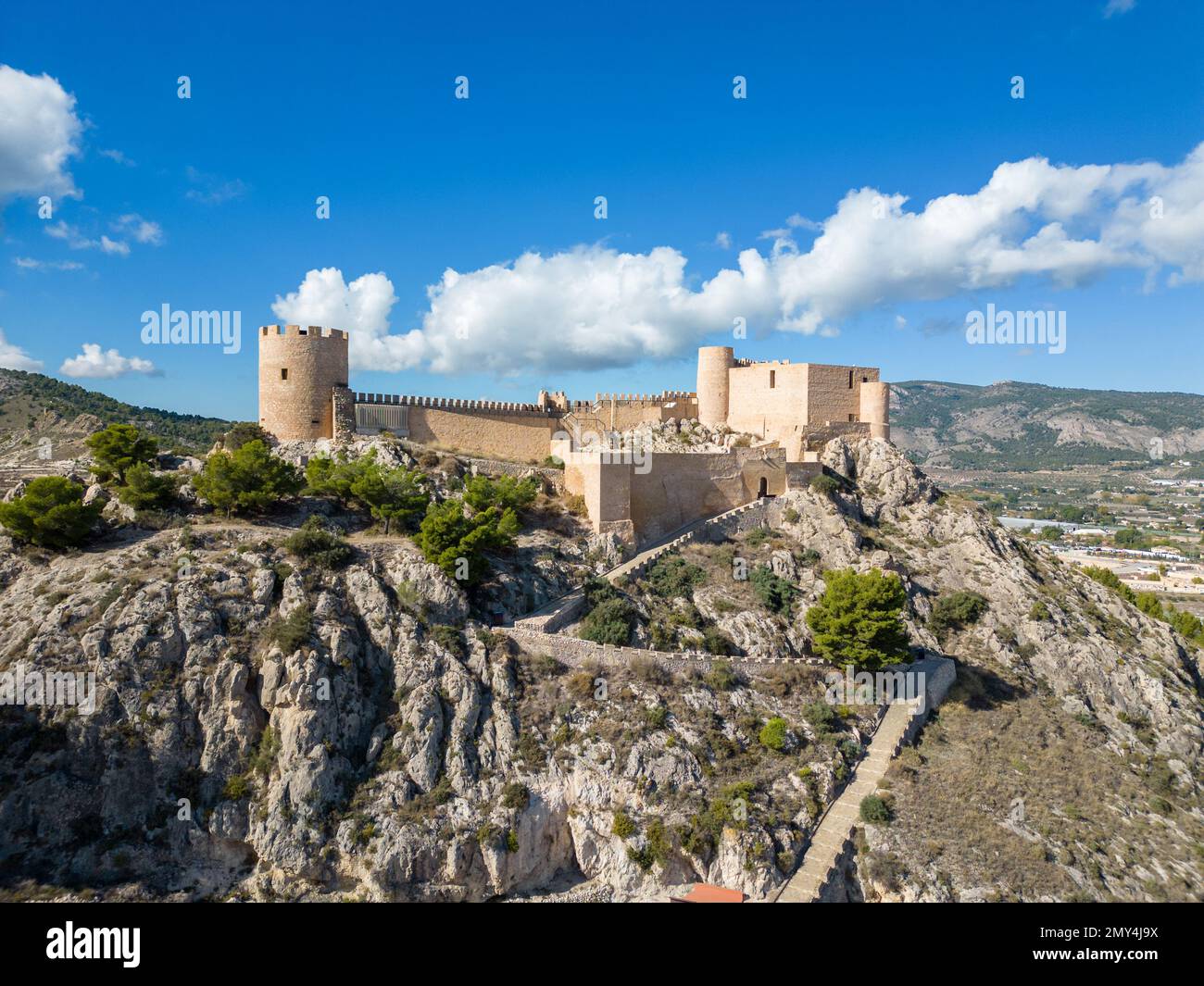 Das Schloss von Castalla in Alicante, Spanien Stockfoto