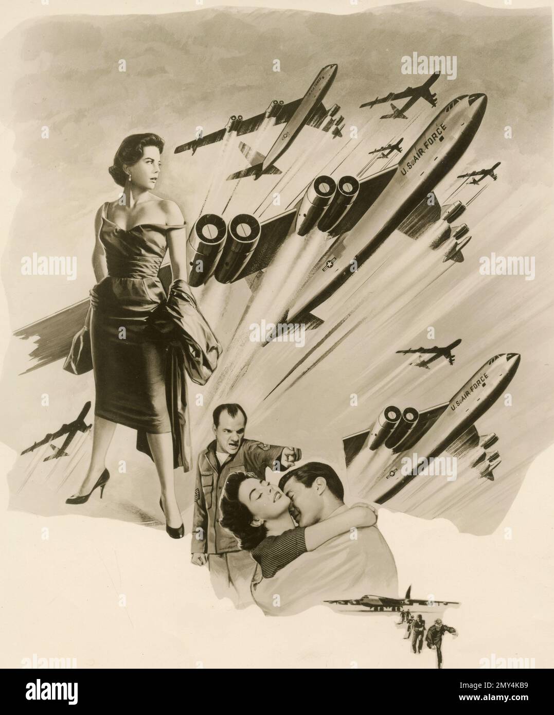 Schauspielerin Natalie Wood und Schauspieler Karl Malden im Film Bombers B-52, USA 1957 Stockfoto