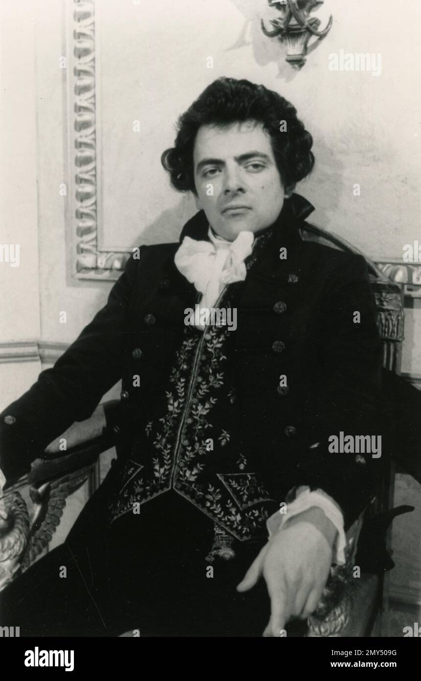 Der britische Schauspieler Rowan Atkinson als Edmund Blackadder in Blackadder III, UK 1980er Stockfoto