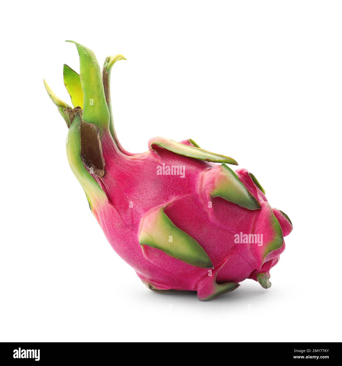 Köstliche reife Drachenfrucht (Pitahaya), isoliert auf Weiß Stockfoto