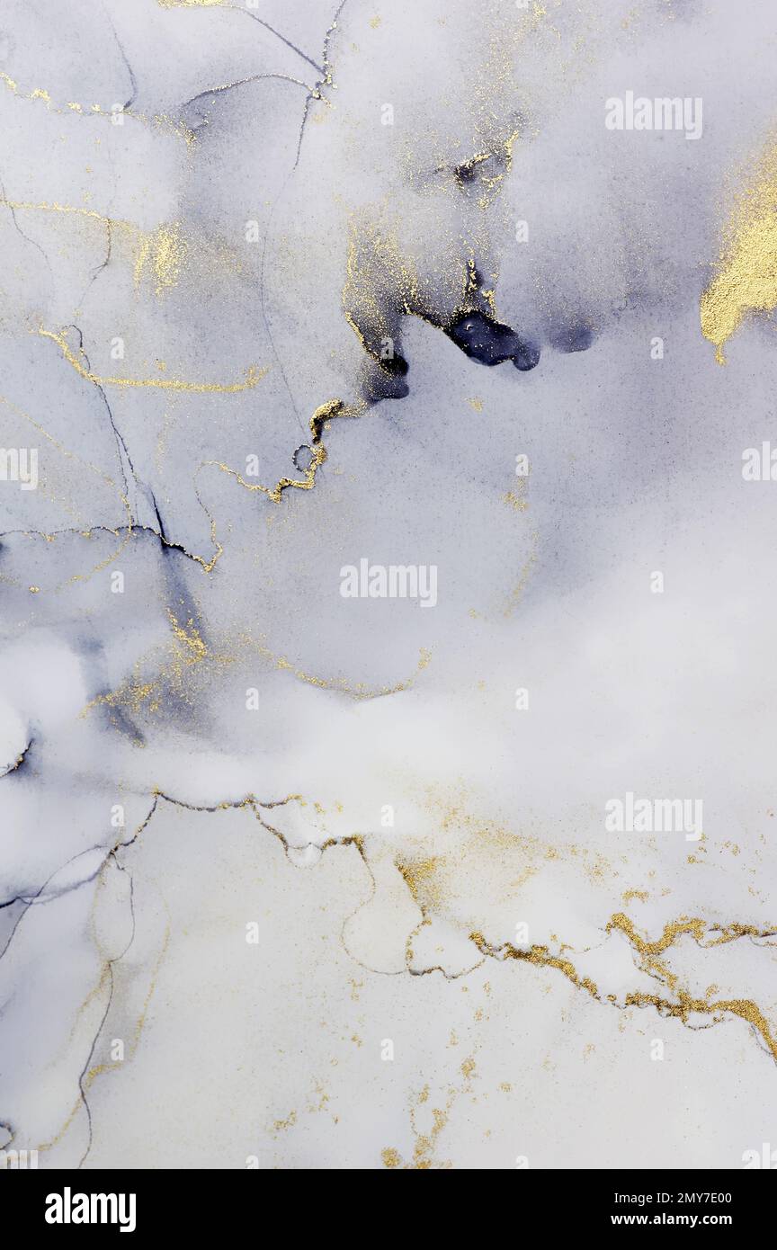 Abstrakter Hintergrund. Originalhintergrund mit alkoholhaltigen Tinten bemalt Stockfoto