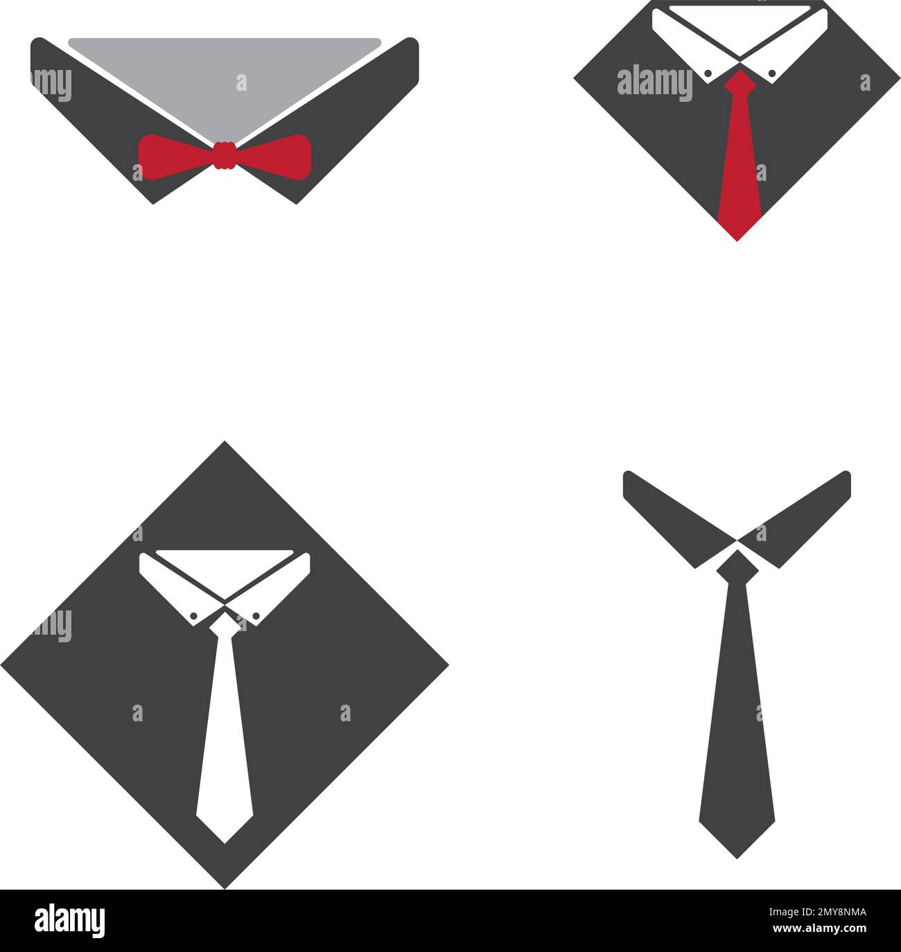Design der Tuxedo-Logo-Vektor-Symbol-Vorlage Stock Vektor
