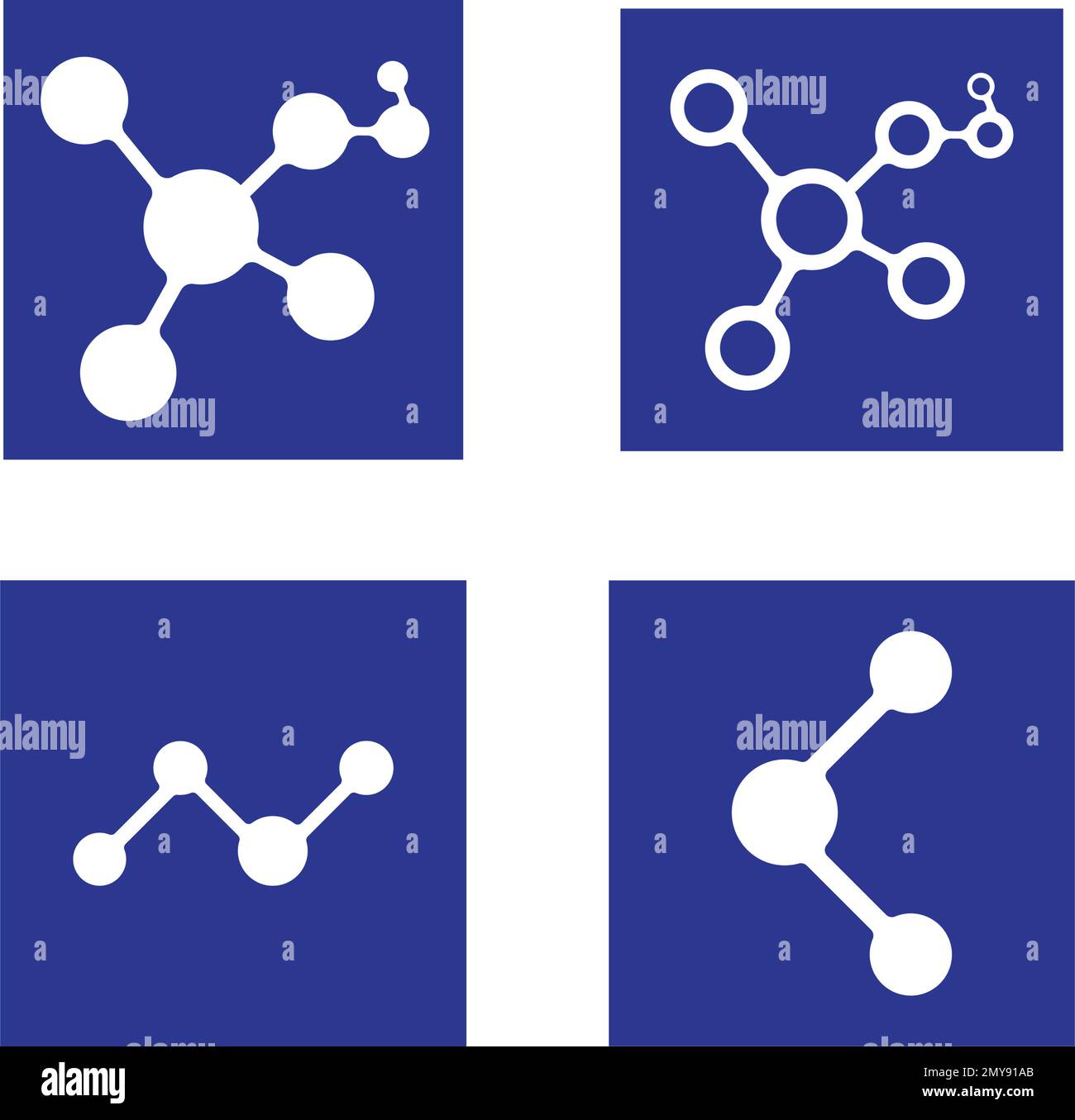 Molekül logo Vektor icon Vorlage Stock Vektor