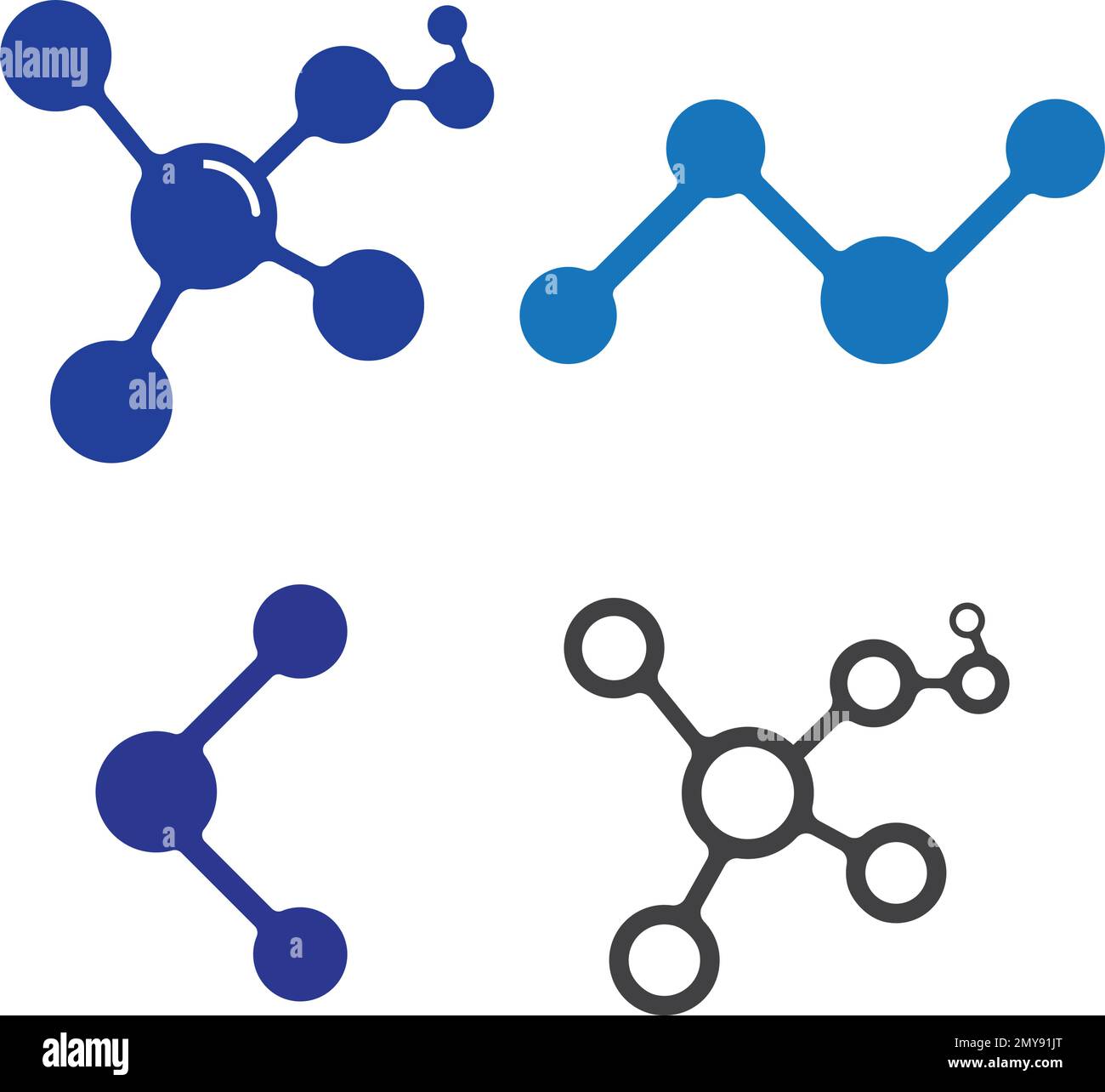 Molekül logo Vektor icon Vorlage Stock Vektor