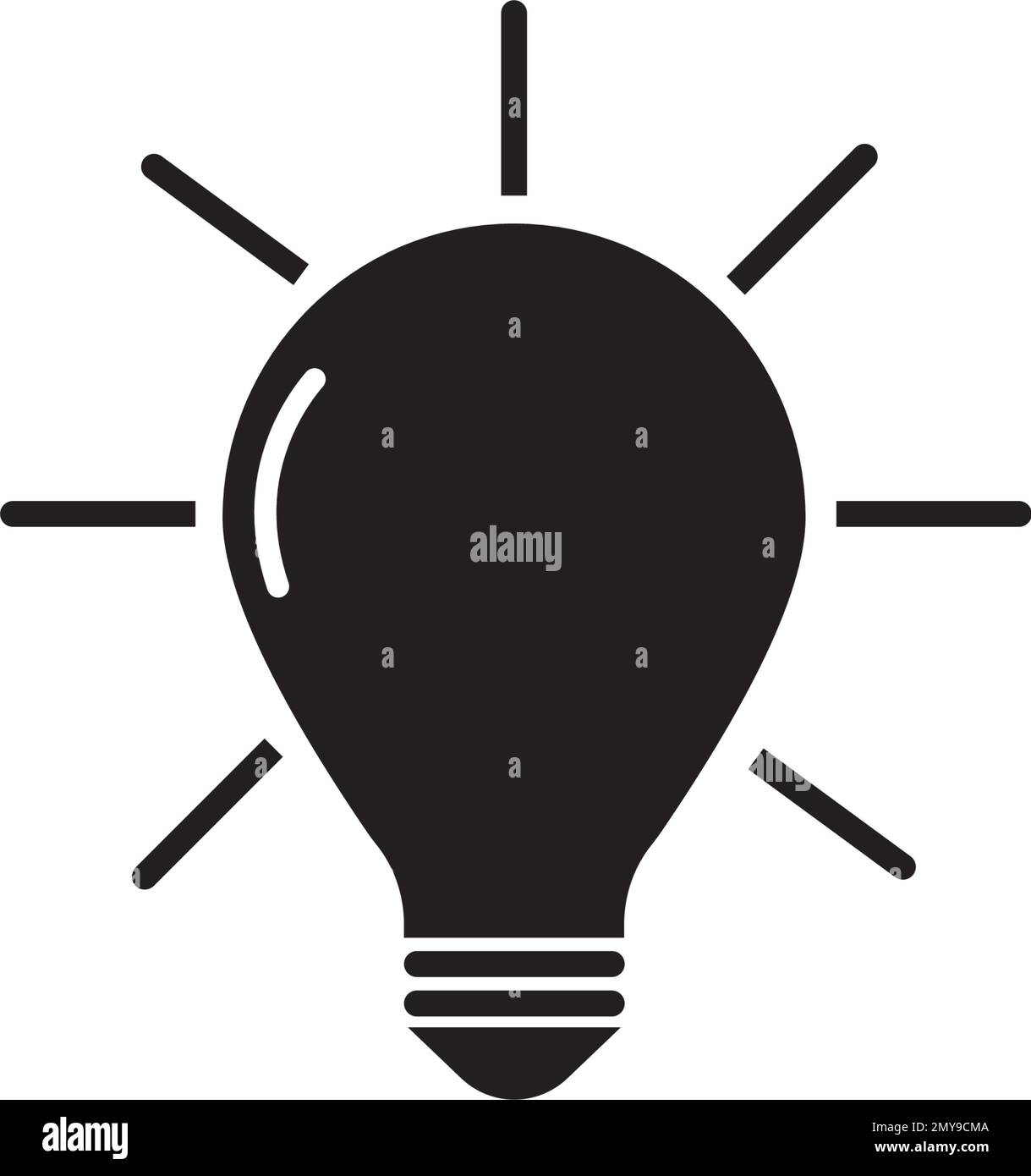 Logo-Vorlage für das Vektorsymbol der Glühlampe Stock Vektor