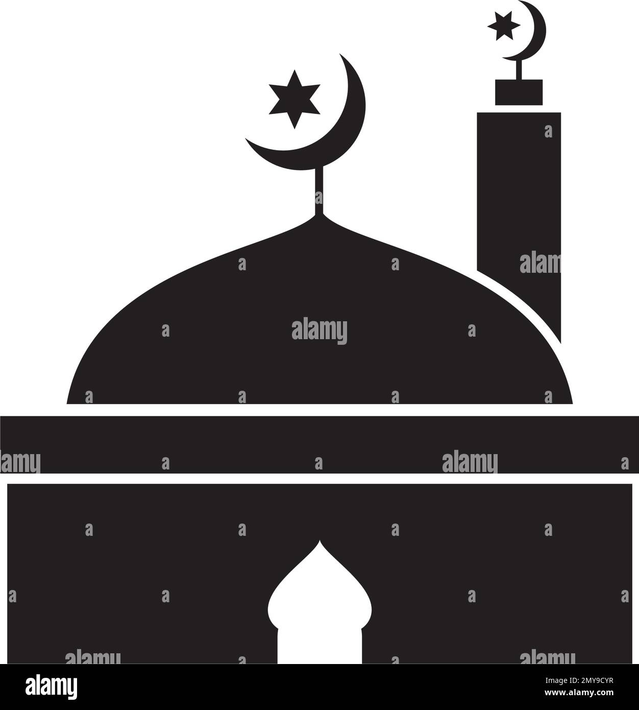 Moschee Logo Vektor Illustration Design-Vorlage Stock Vektor