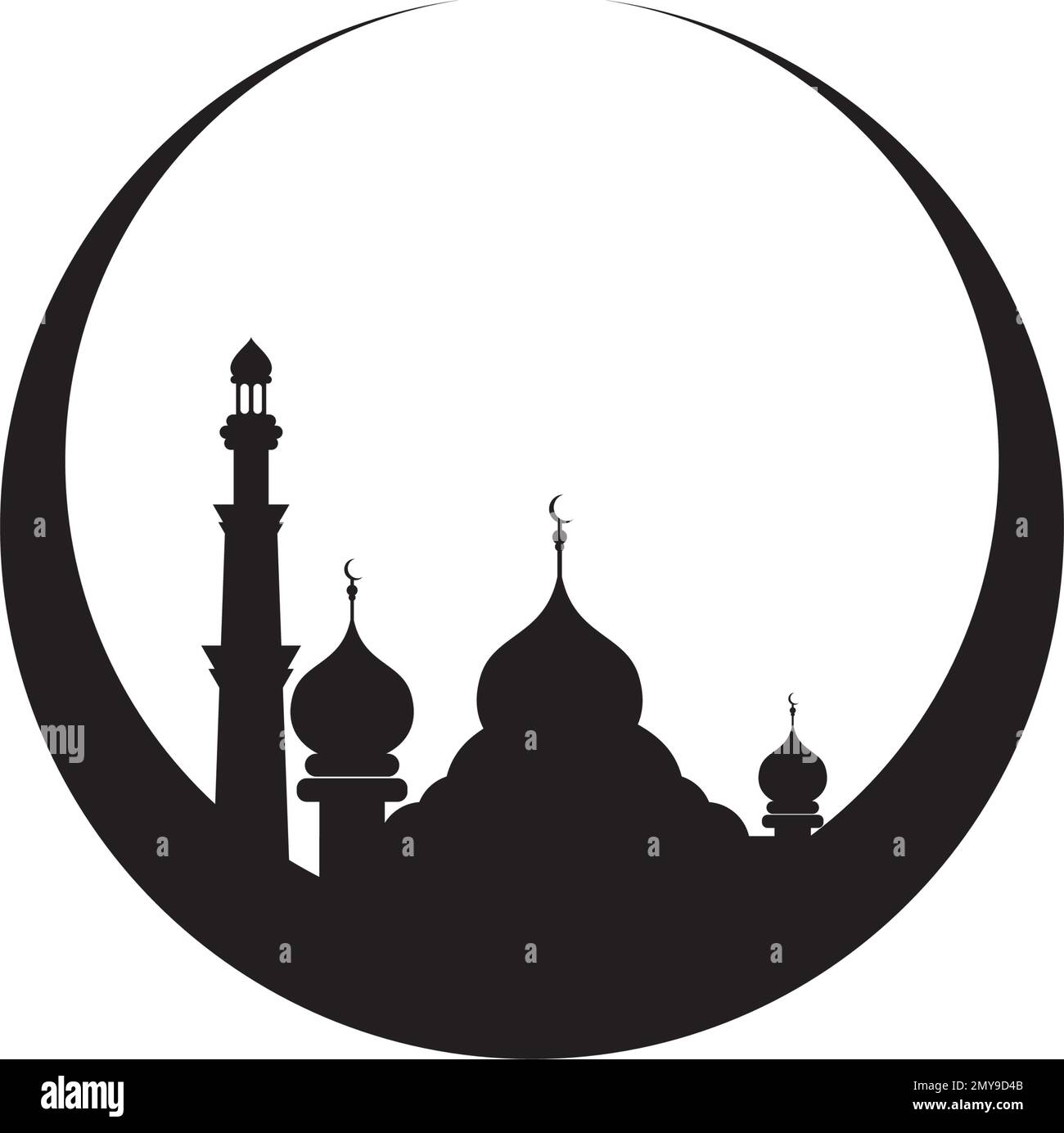 Moschee Logo Vektor Illustration Design-Vorlage Stock Vektor