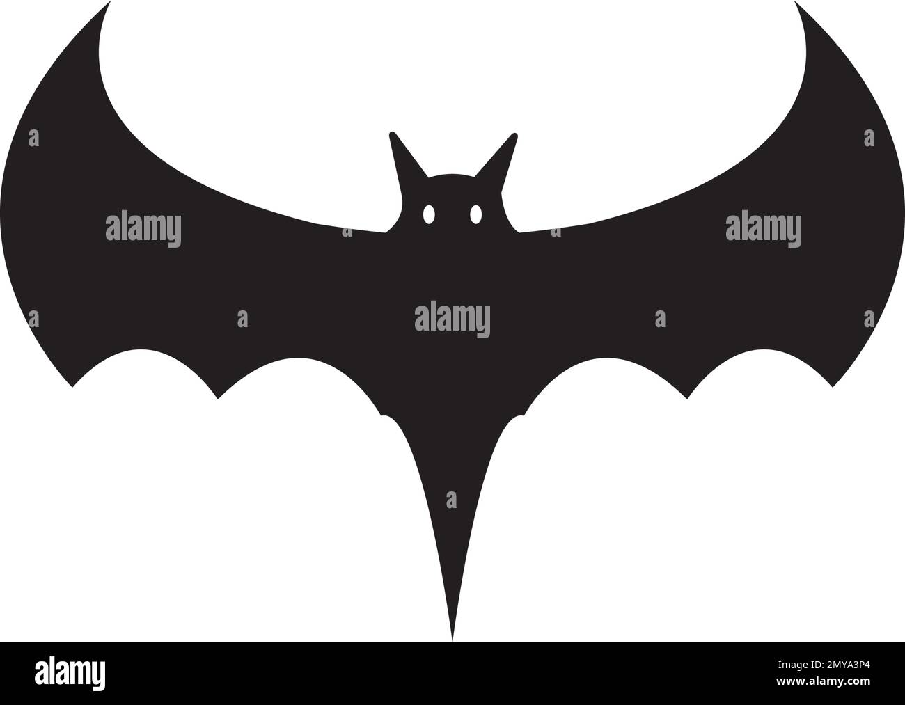 Bat-Symbol-Vektor-Illustration Symbol-Designvorlage Stock Vektor