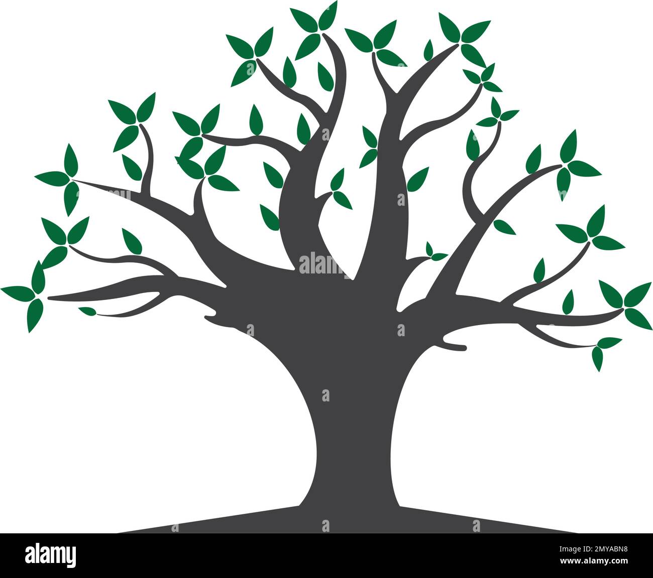 Root Of The Tree Logo Design Inspiration Stock Vektor