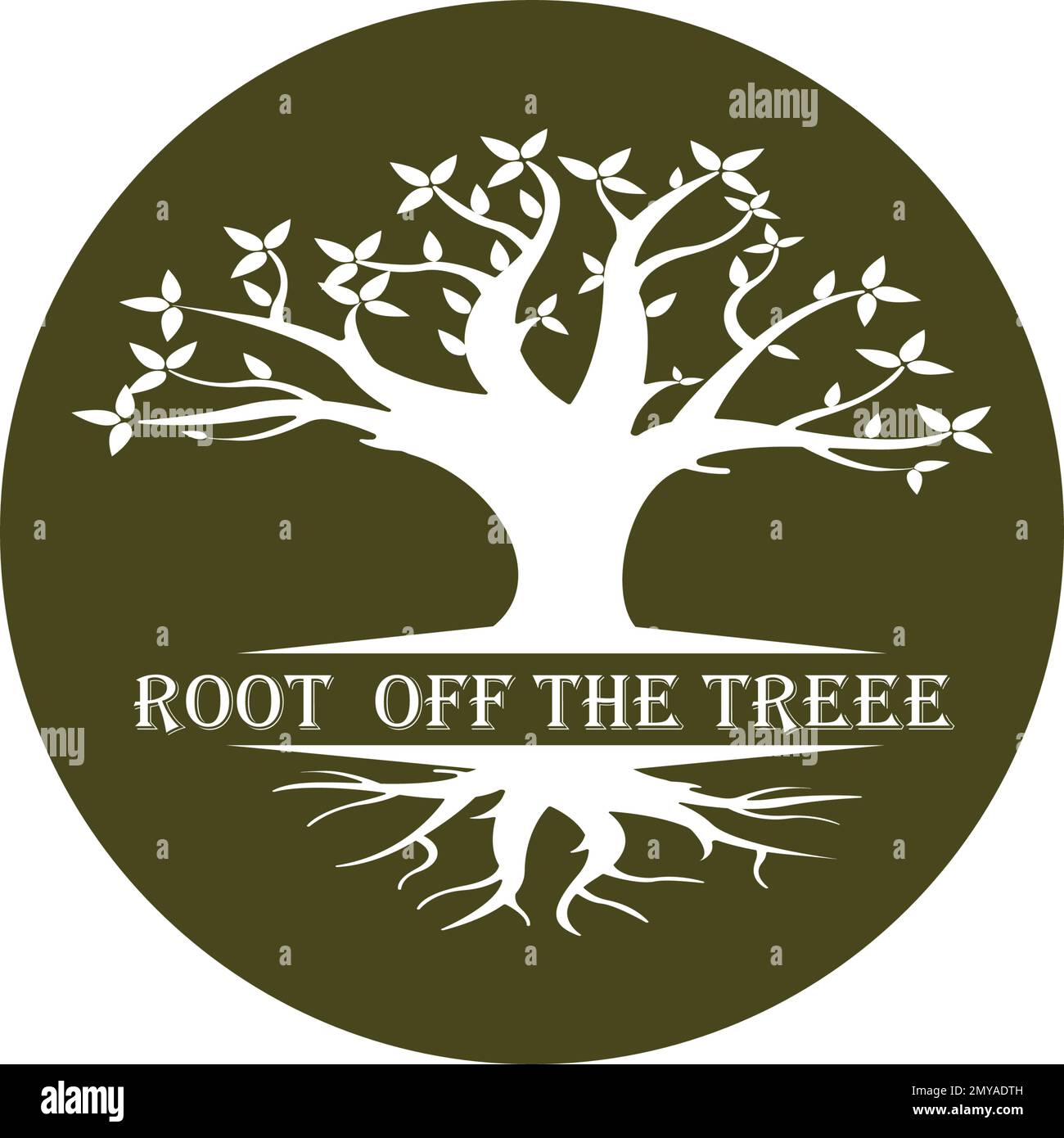 Root Of The Tree Logo Design Inspiration Stock Vektor