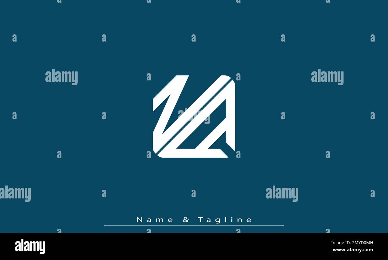 Buchstaben Buchstaben Initialen Monogramm Logo ZA , AZ Stock Vektor