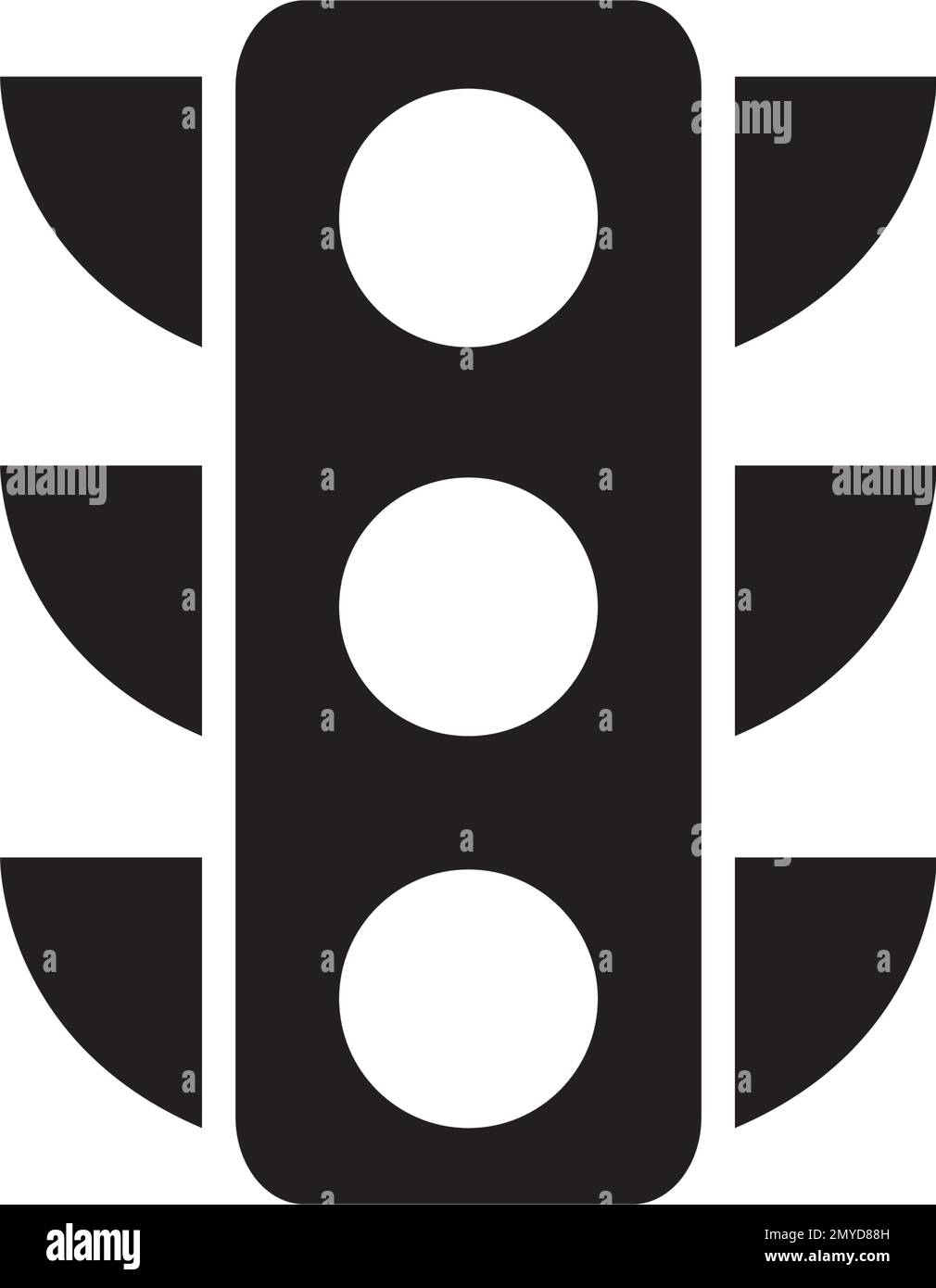 Symbol Für Ampelvektor Flach Stock Vektor