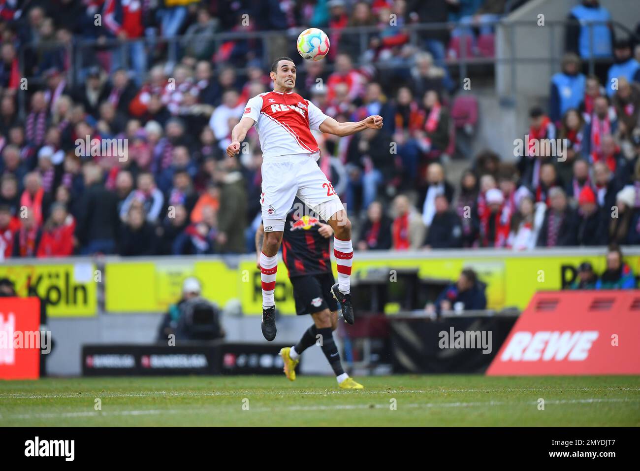 KÖLN, DEUTSCHLAND - 04.02.23: Ellyes Skhiri. Das Spiel von 1. Bundesliga 1. FC Köln gegen RB Leipzig im RHEIN ENERGIE STADION Stockfoto