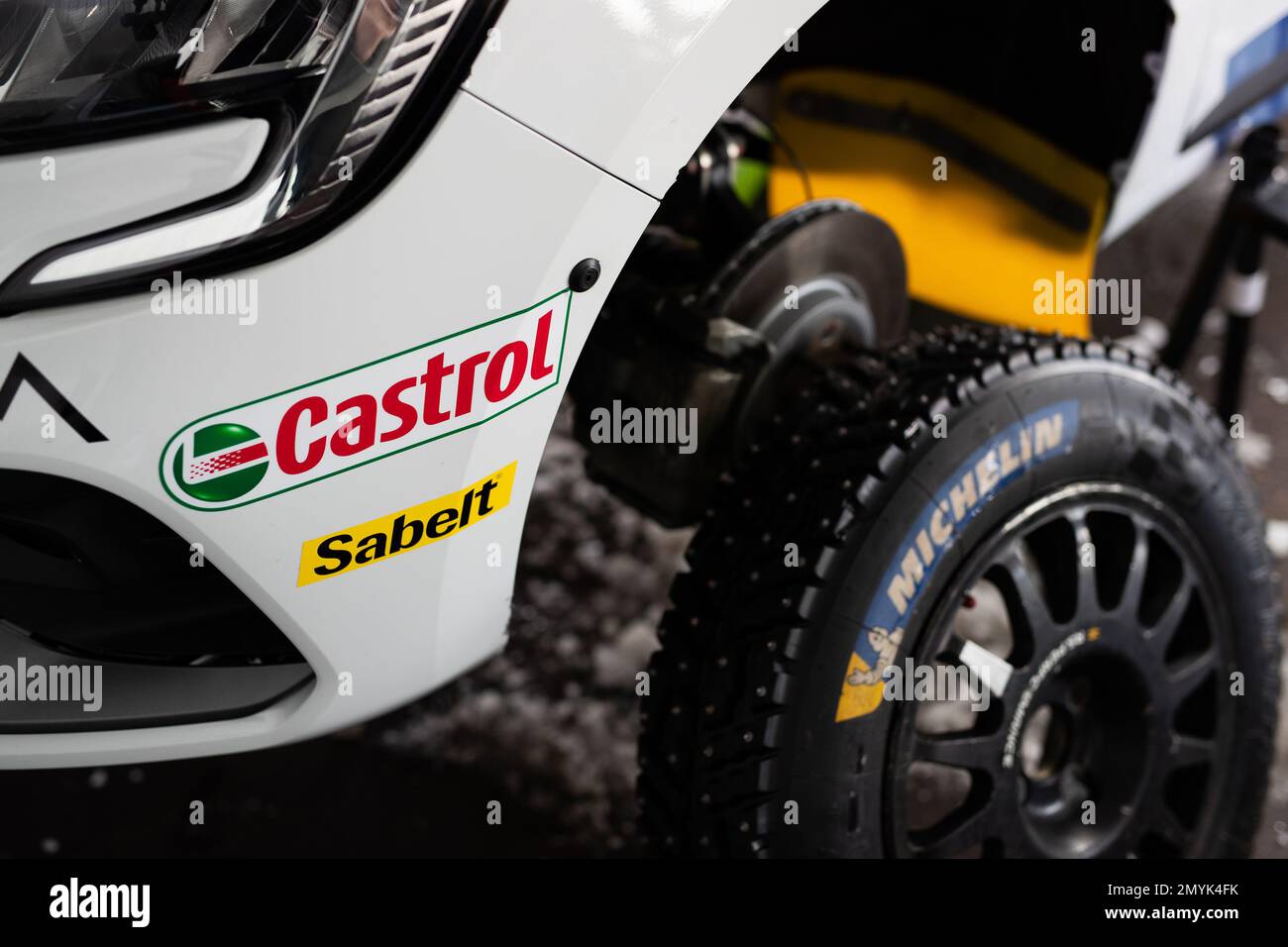 castrol sabelt michelin Tyre, pneu, während der Clio Ice Trophy 2023 2023 - GSeries G3 auf dem Circuit Andorra - Pas de la Casa, am 04. Februar 2023 in Encamp, Andorra - Picture Damien Doumergue / DPPI Stockfoto