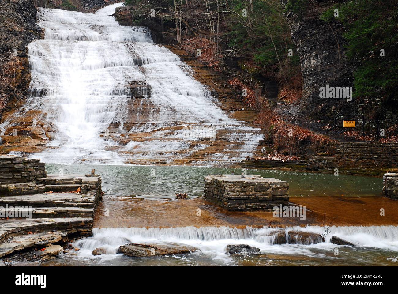 Ruhige Wasserfälle in Ithaca New York Stockfoto