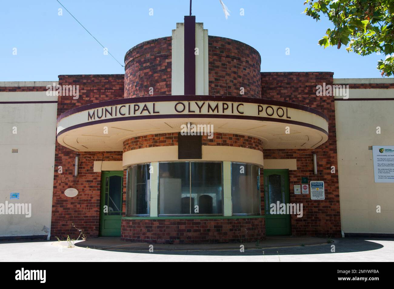1930er Art déco-Swimmingpool in Maryborough, Victoria, Australien Stockfoto