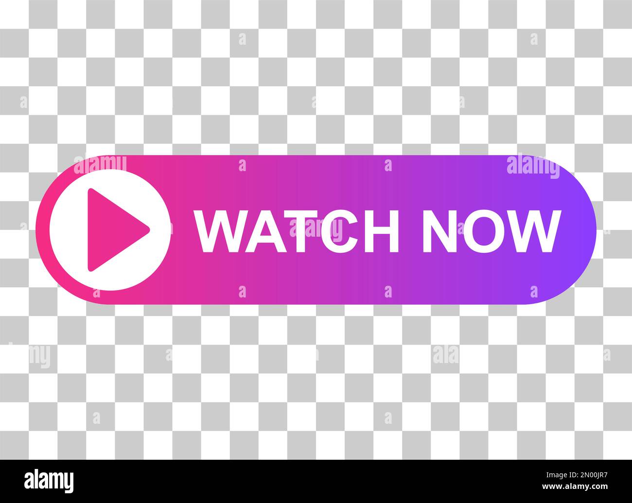 Symbol "Jetzt ansehen", Symbol für Online-Button-Player, Video-Vektorabbildung abspielen. Stock Vektor